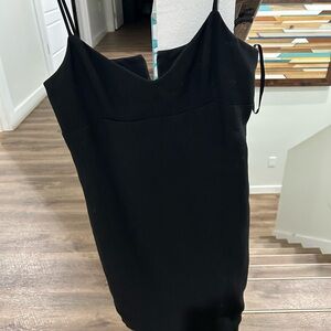 Vintage BCBG Max Azaria Chic Black Spaghetti Strap Little Black Dress